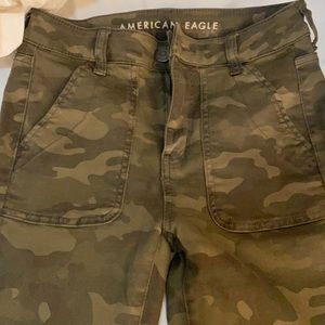 AE Camo super stretch high rise jeggings